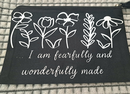 "Fearfully & Wonderfully Made" Makeup Bag