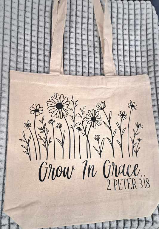 Grow in Grace Tote Bag